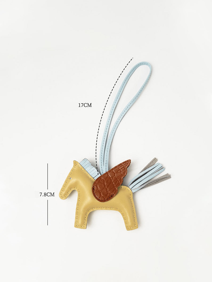 Luxury Leather Pegasus Bag Charm