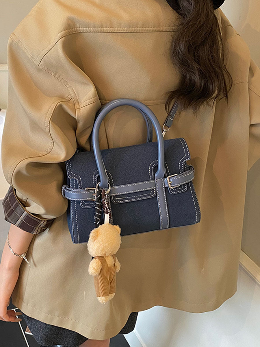 Autumn Style Print Small Crossbody Bag Blue