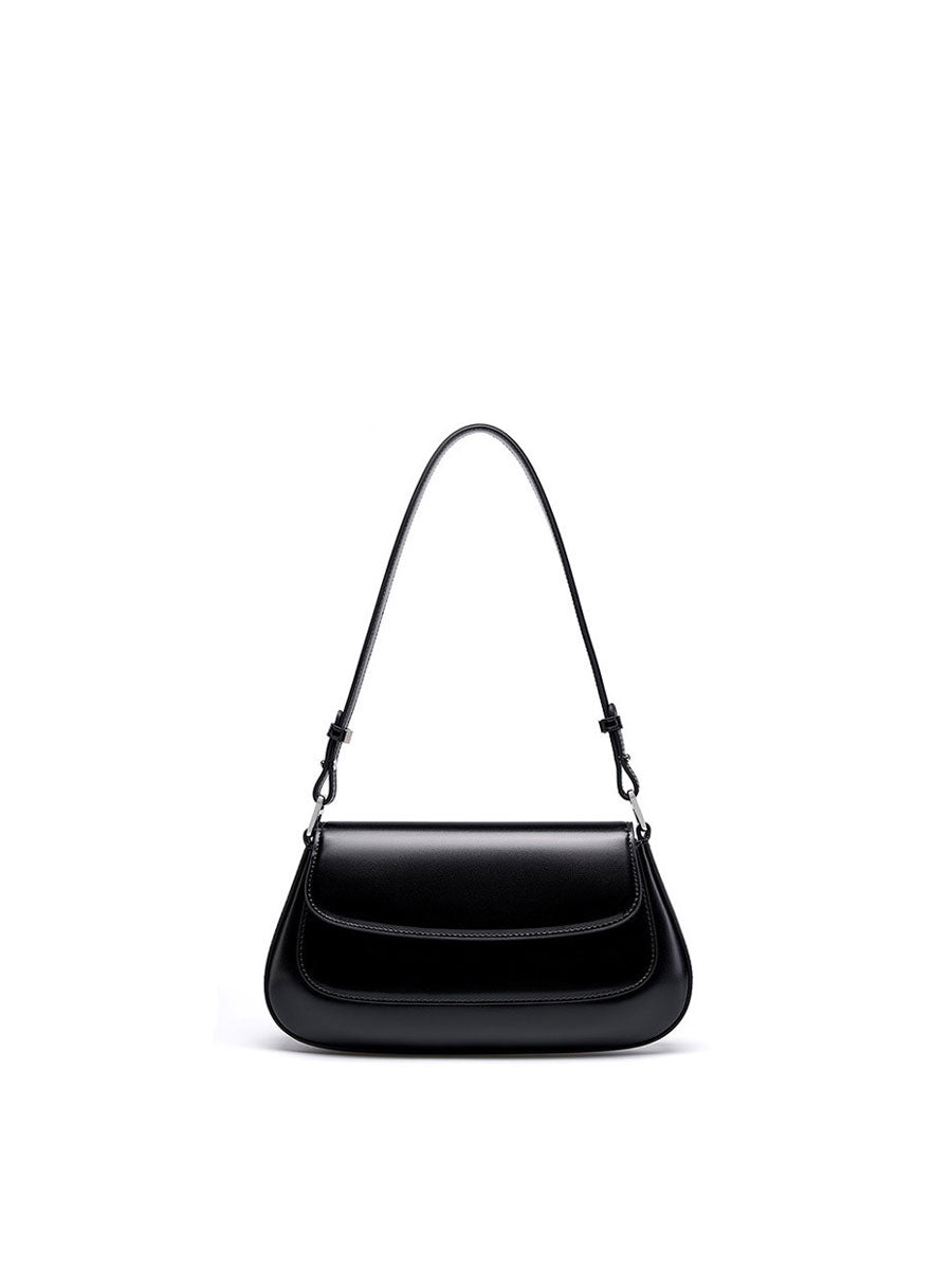 Fashion Patent Leather Saddle Bag Red