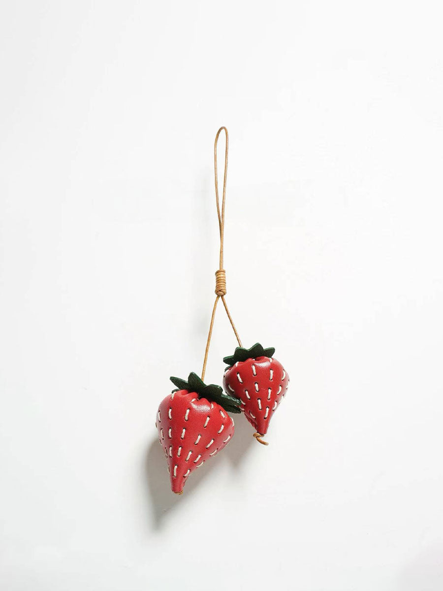 Handmade Strawberry Sweetheart Bag Charm