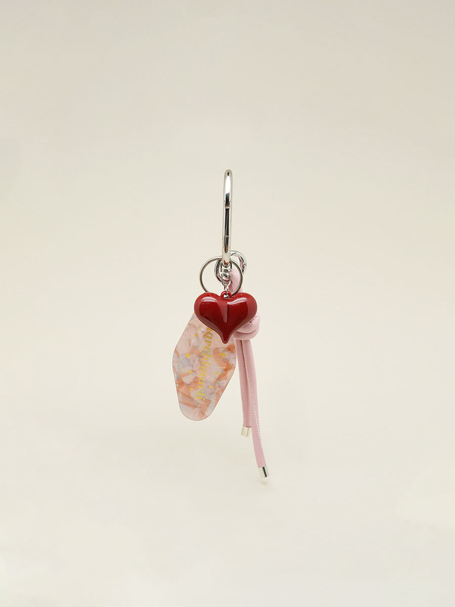 Heart Charm Acrylic Keychain