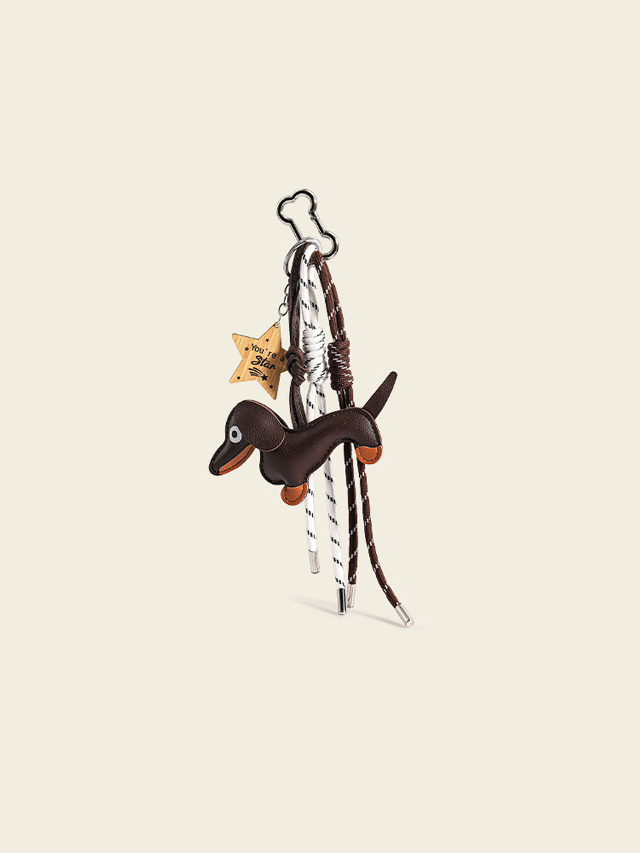 Cute Dog Bag Charm Keychain