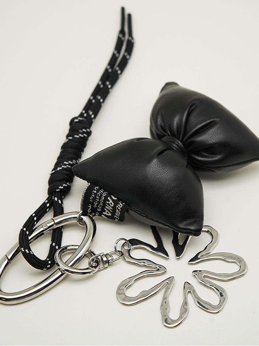 Leather Bow Bag Charm