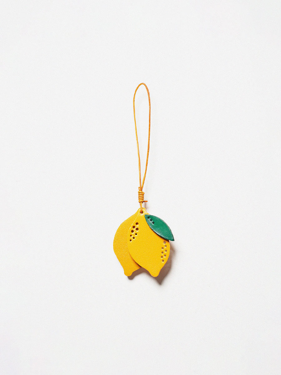 Fresh Lemon Leather Bag Charm