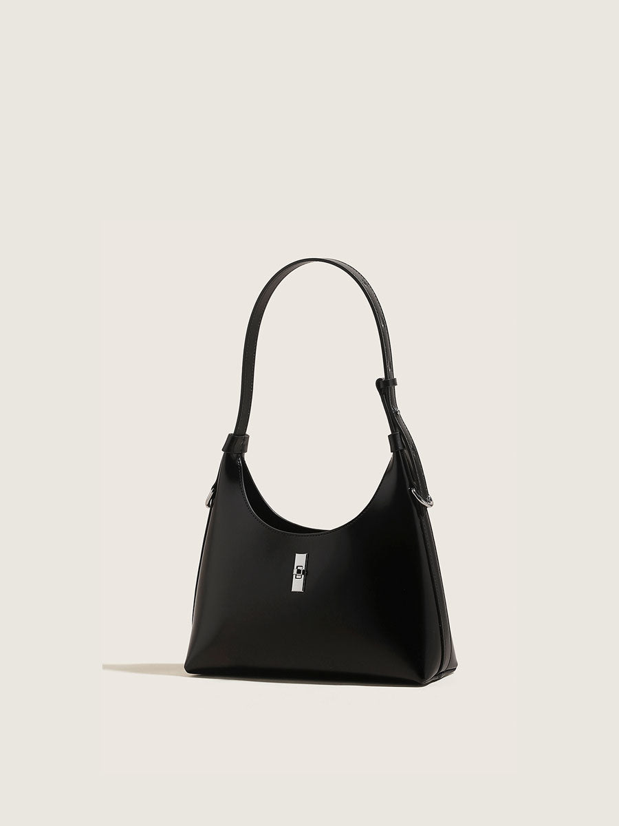 Genuine Leather Shoulder Bag White