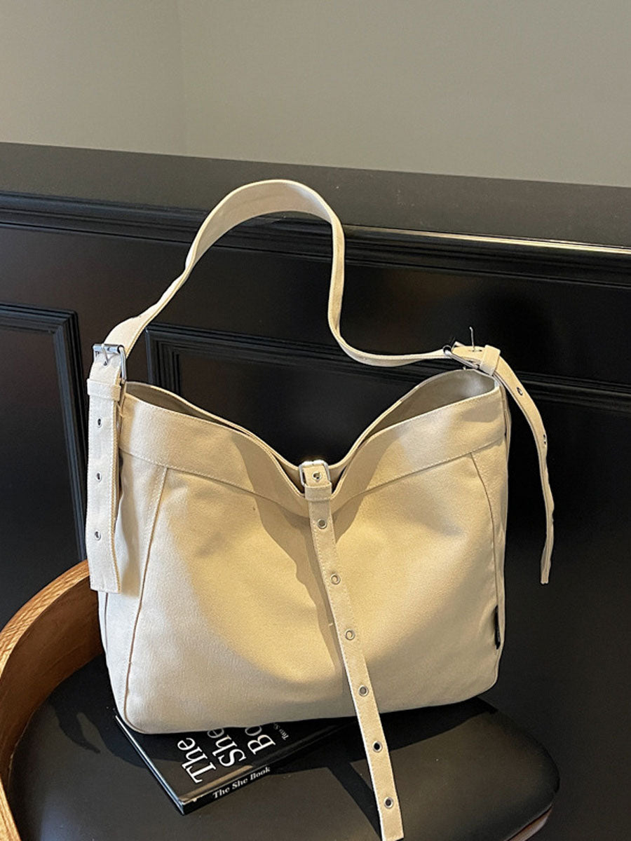 Vintage Canvas Tote Bag White