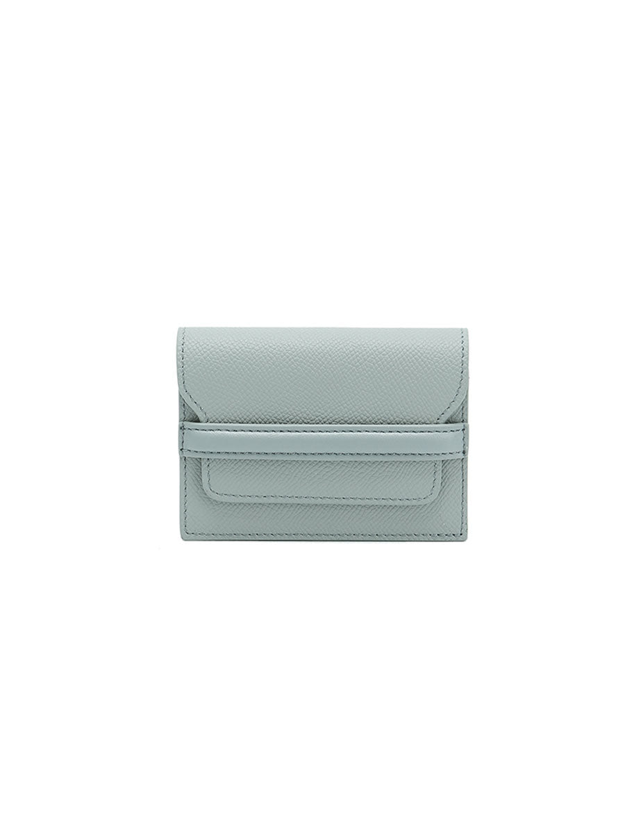 Genuine Leather Accordion Card Holder Pink