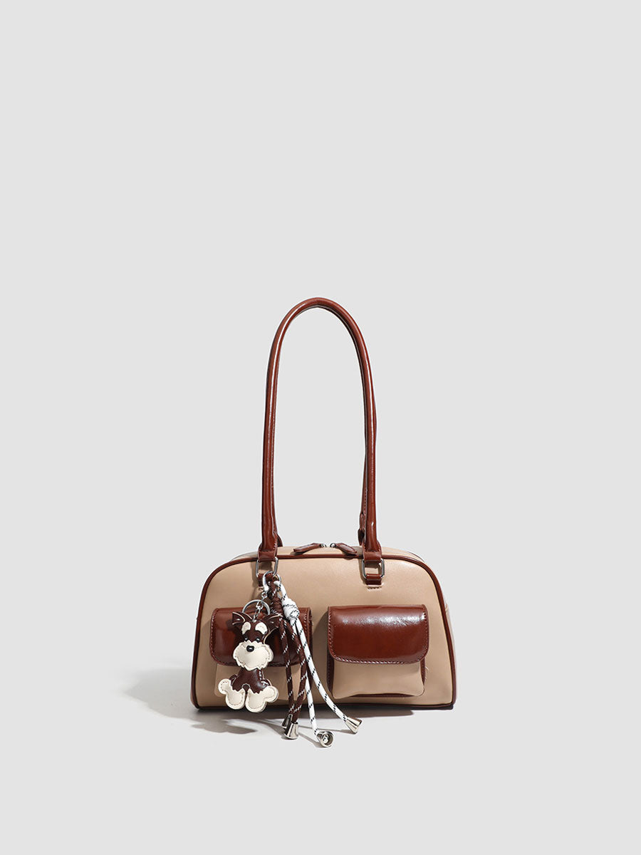 Small Leather Baguette Shoulder Bag