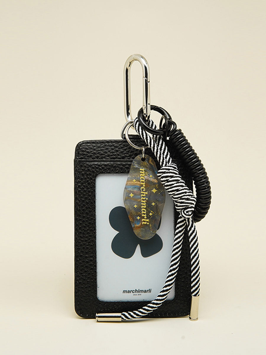 Leather Card Holder with ID Badge Window