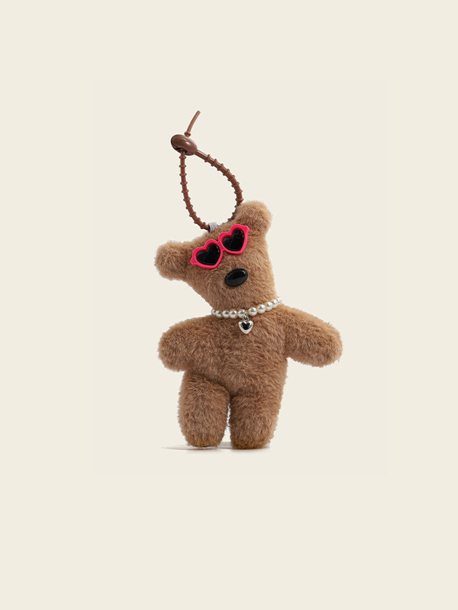 Glasses Teddy Bear Bag Charm