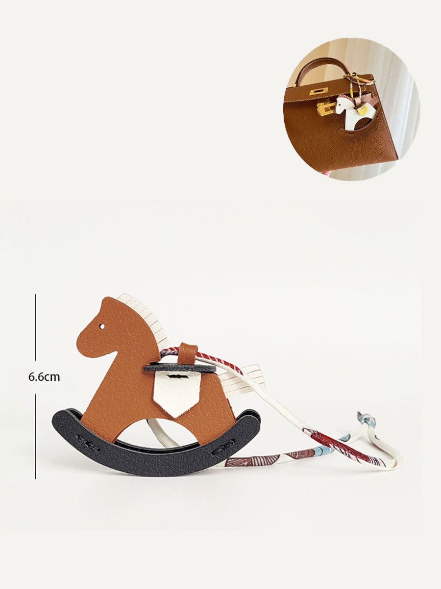 Handmade Leather Horse Bag Charm