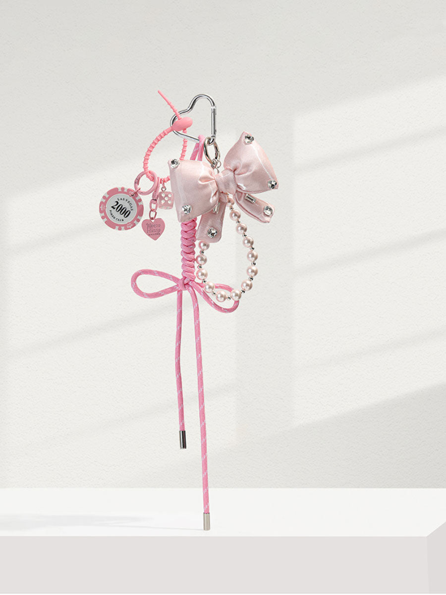 Pearl Bow Bag Charm
