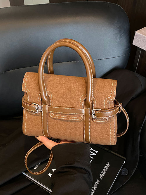 Autumn Style Print Small Crossbody Bag Brown