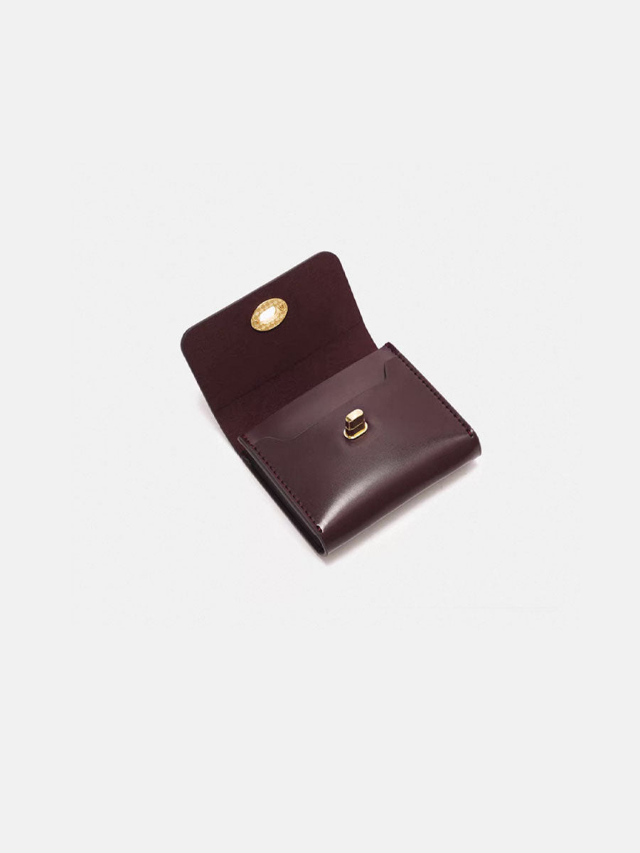 Genuine Leather Coin Purse Brown