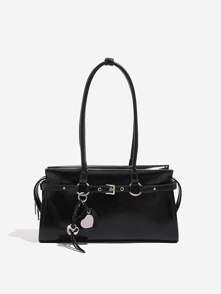 Patent Leather Red Shoulder Bag Red
