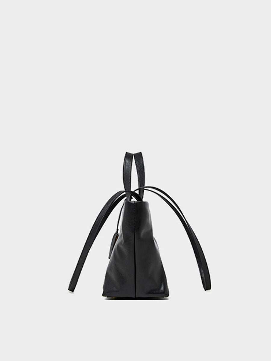 Oversize Genuine Leather Dual Handle Tote Bag Coffee