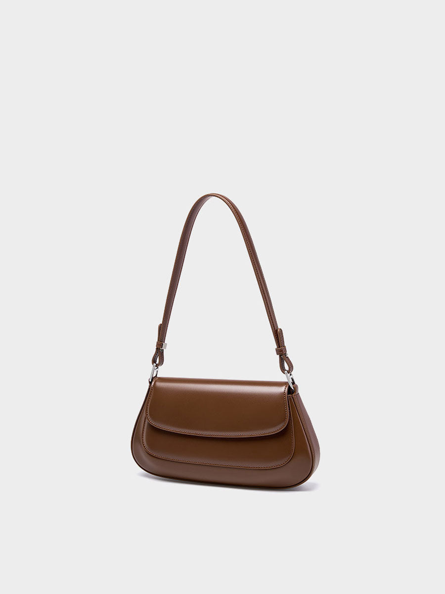 Fashion Patent Leather Saddle Bag Red