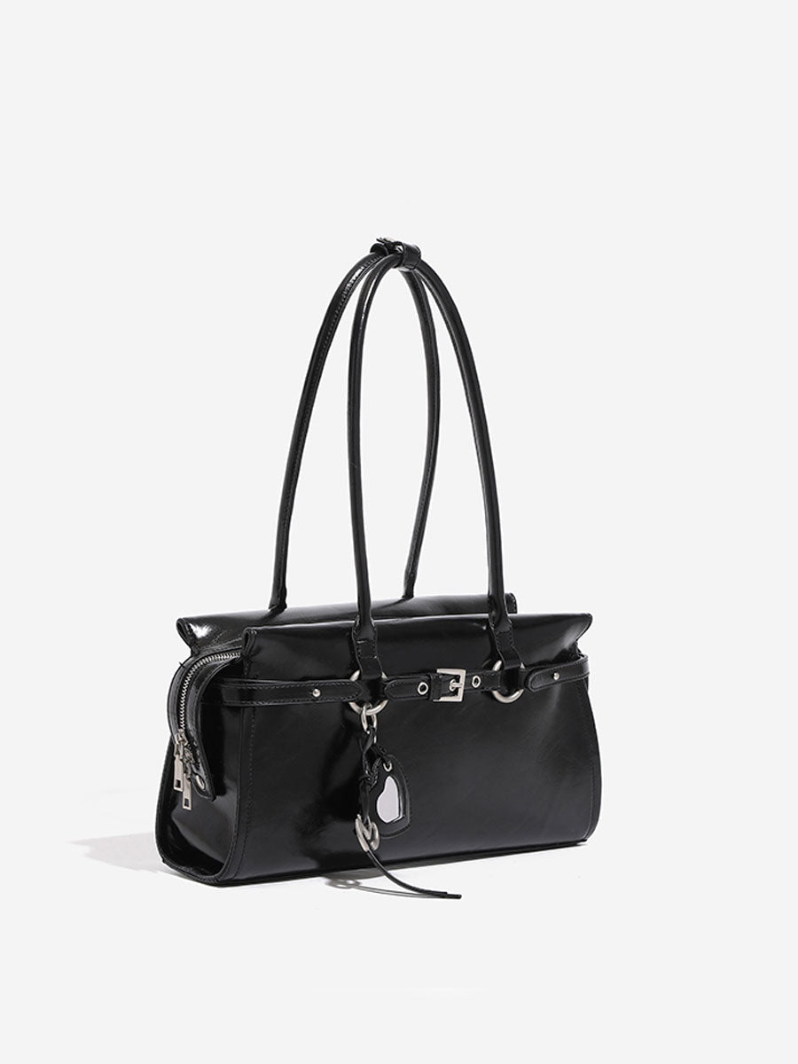 Patent Leather Red Shoulder Bag Red