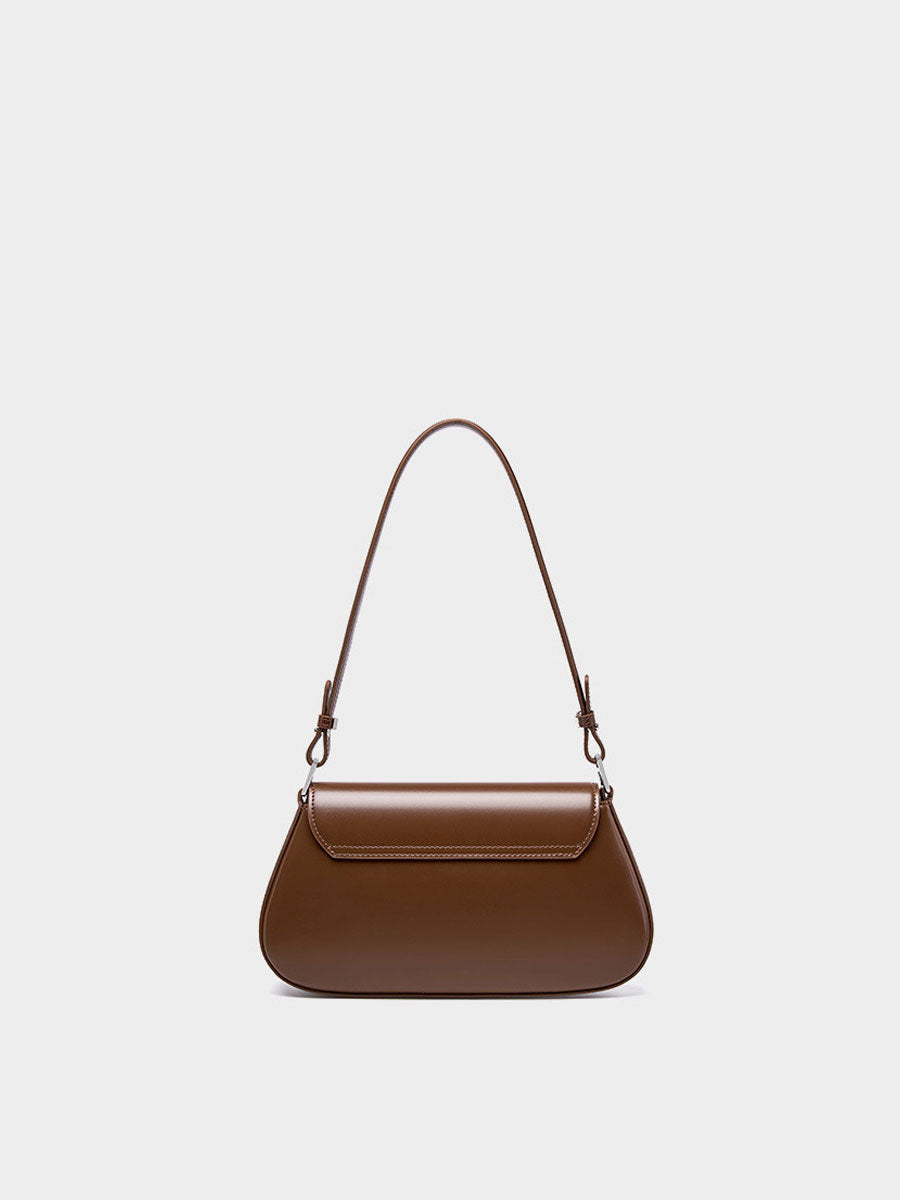 Fashion Patent Leather Saddle Bag Red