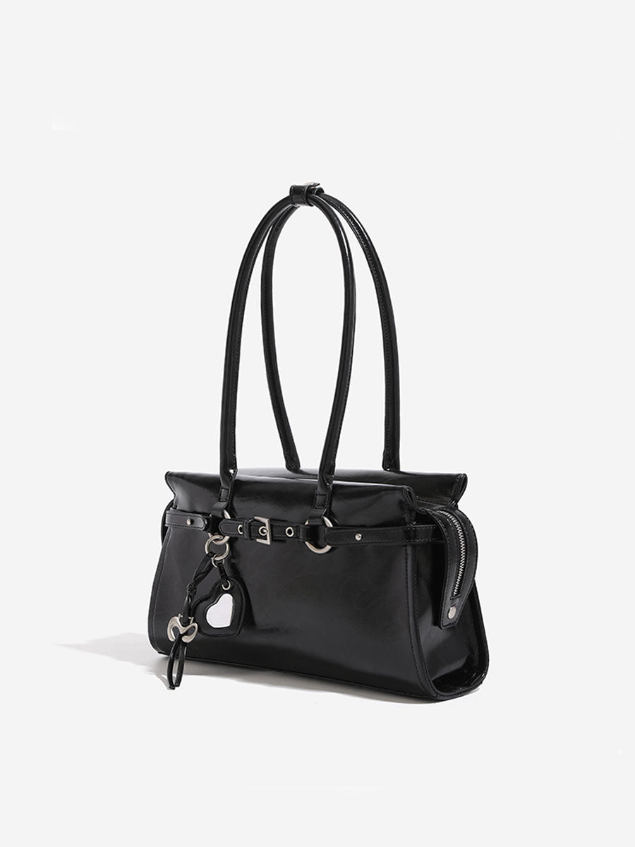 Patent Leather Red Shoulder Bag Red