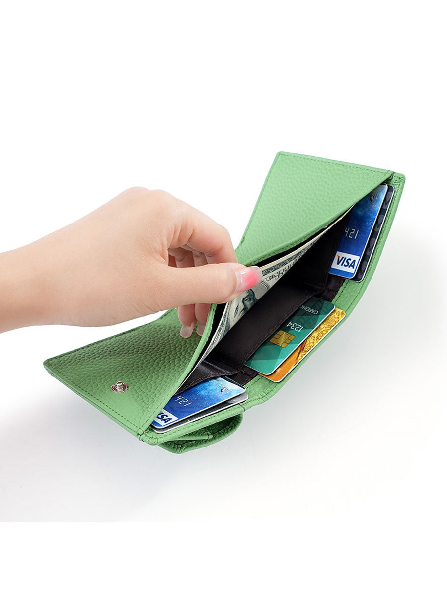 Genuine Leather Mini Wallet RFID 18