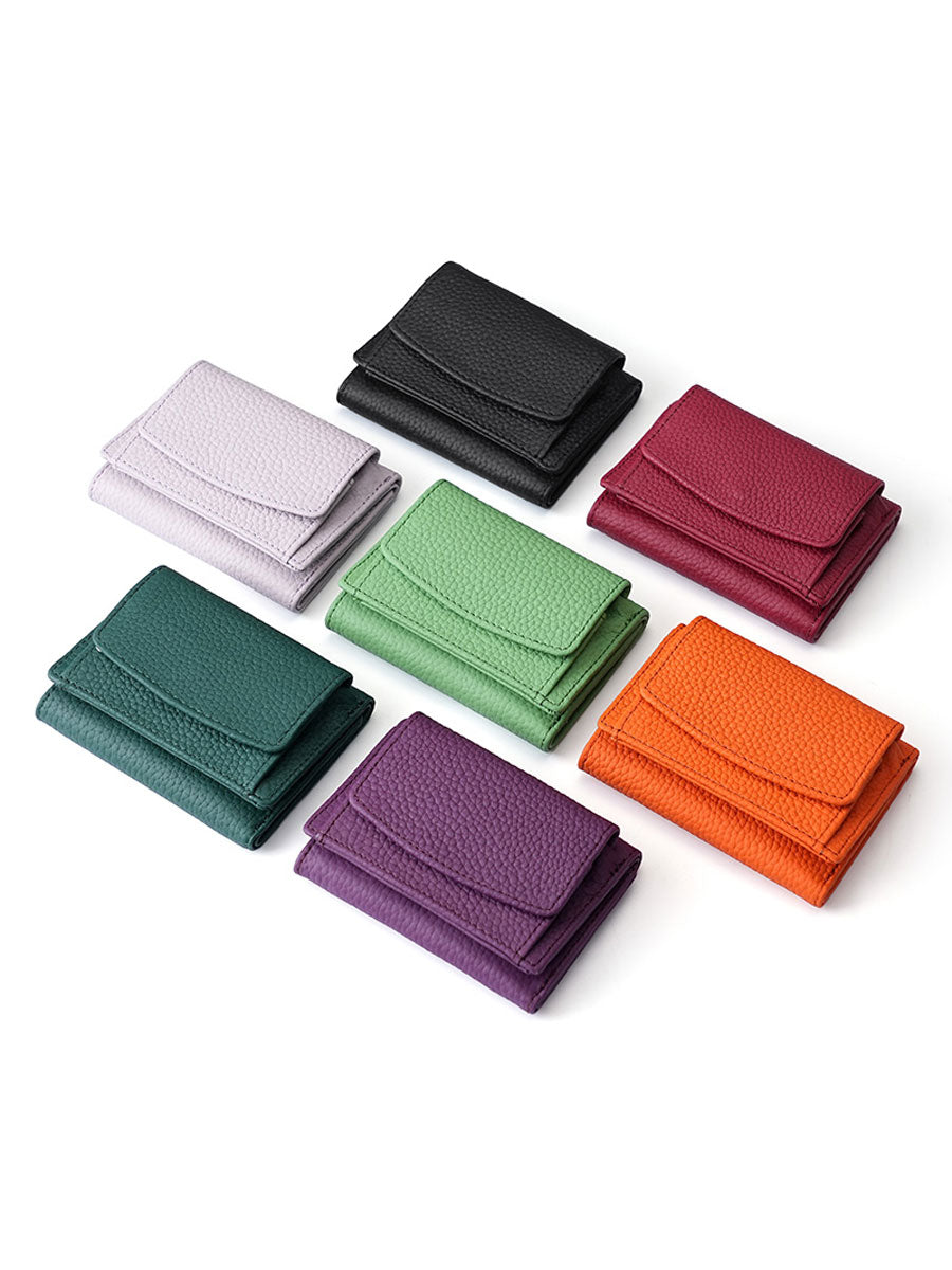 Genuine Leather Mini Wallet RFID 18