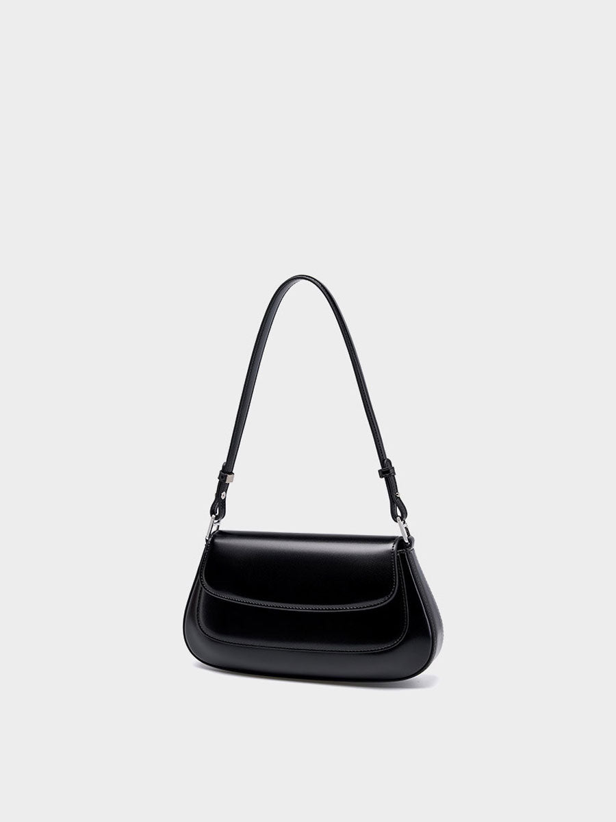 Fashion Patent Leather Saddle Bag Red