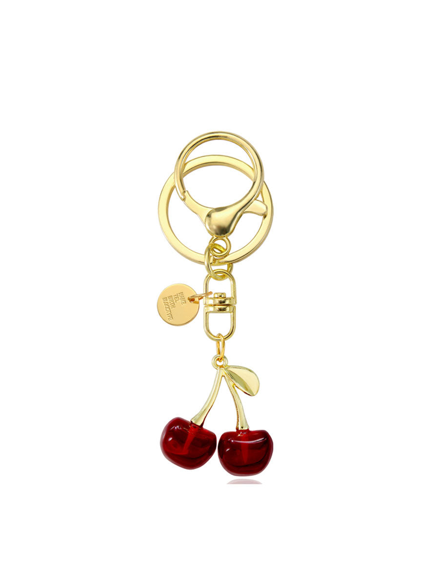 Crystal Cherry Keychain