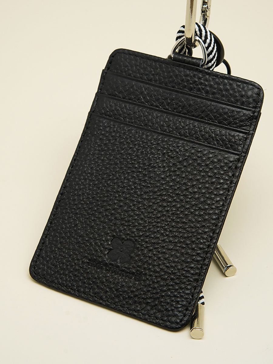 Leather Card Holder with ID Badge Window