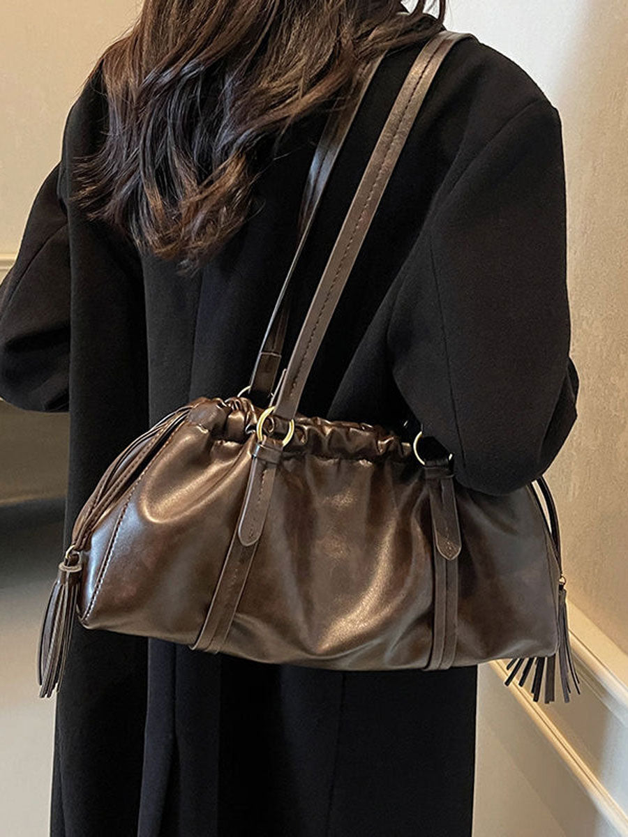 Vintage Patent Commuter Cloud Bag Coffee