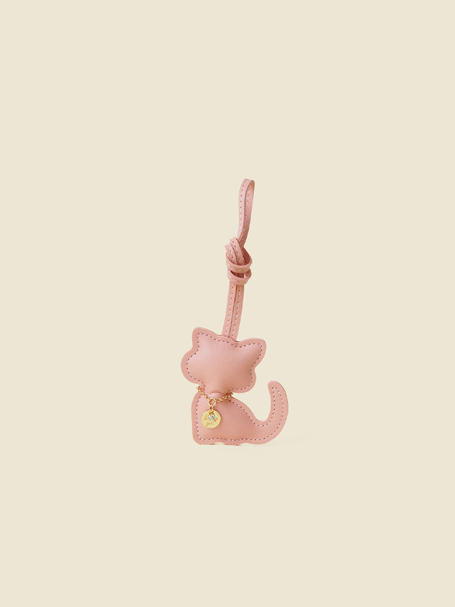 Cute Leather Sitting Cat Bag Charm