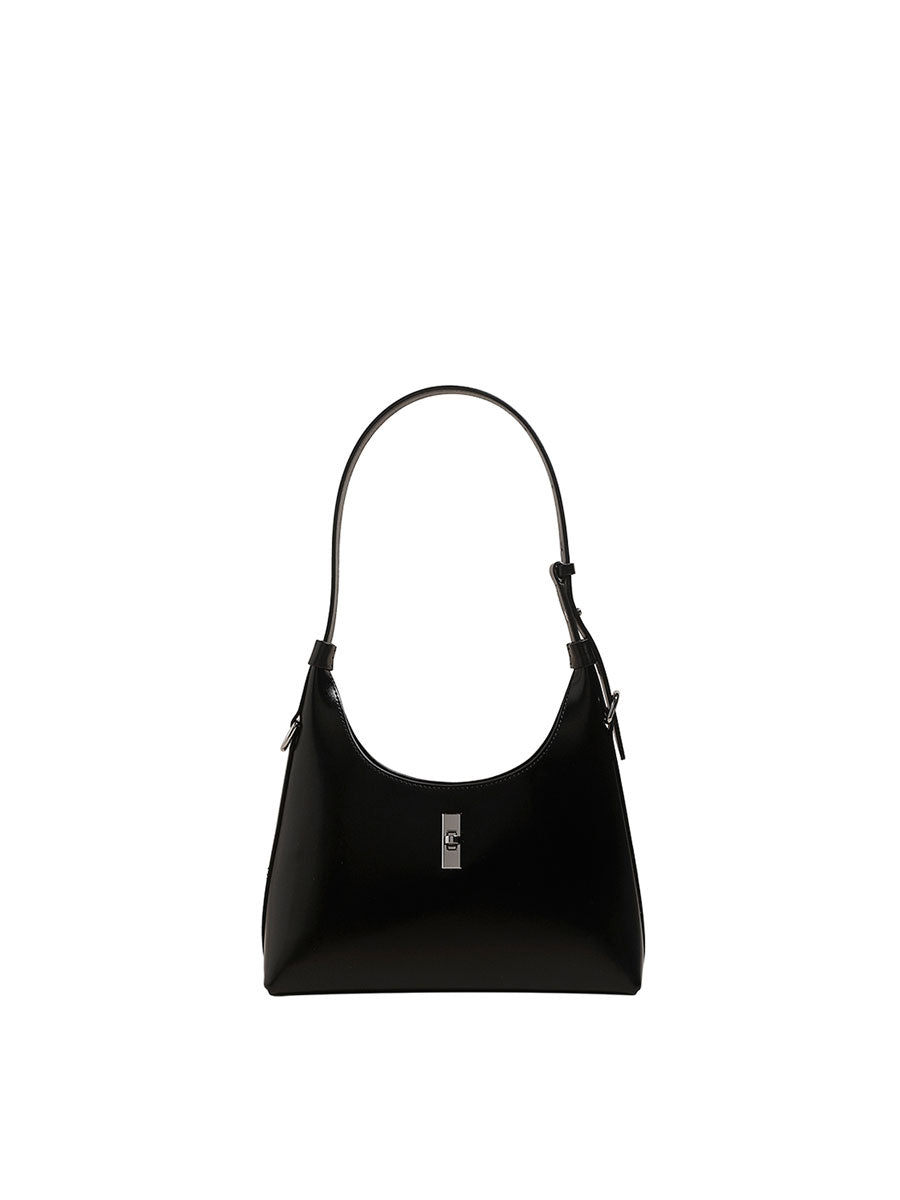 Genuine Leather Shoulder Bag White
