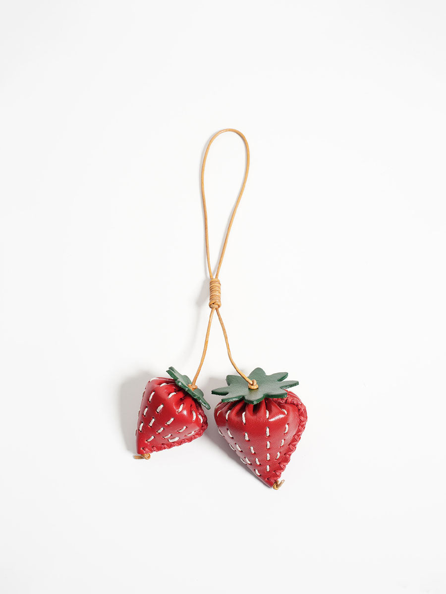 Handmade Strawberry Sweetheart Bag Charm