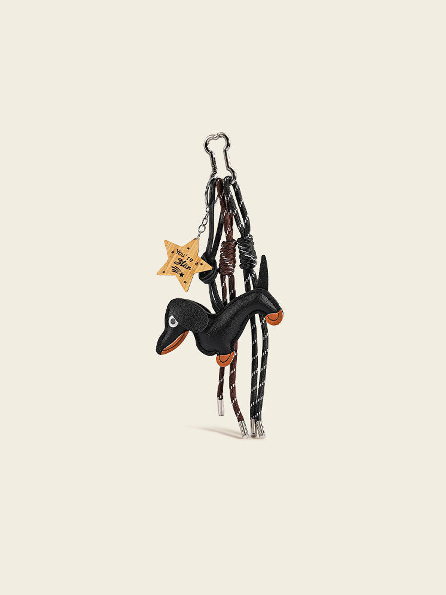 Cute Dog Bag Charm Keychain