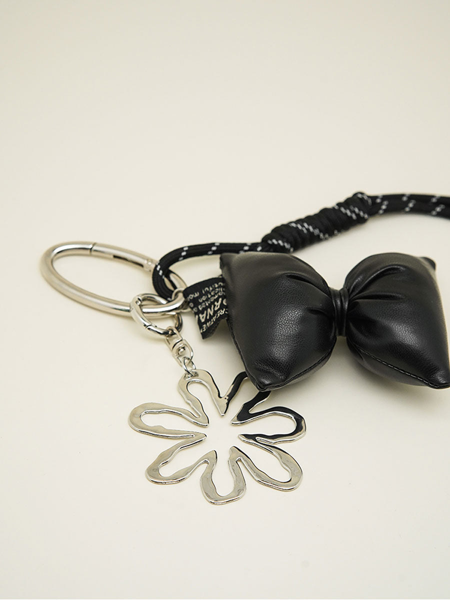 Leather Bow Bag Charm