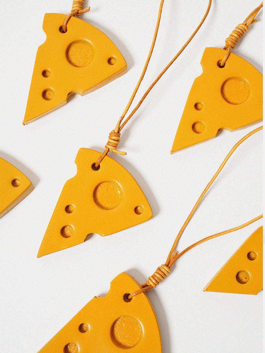 Handmade Cheese Bag Charm