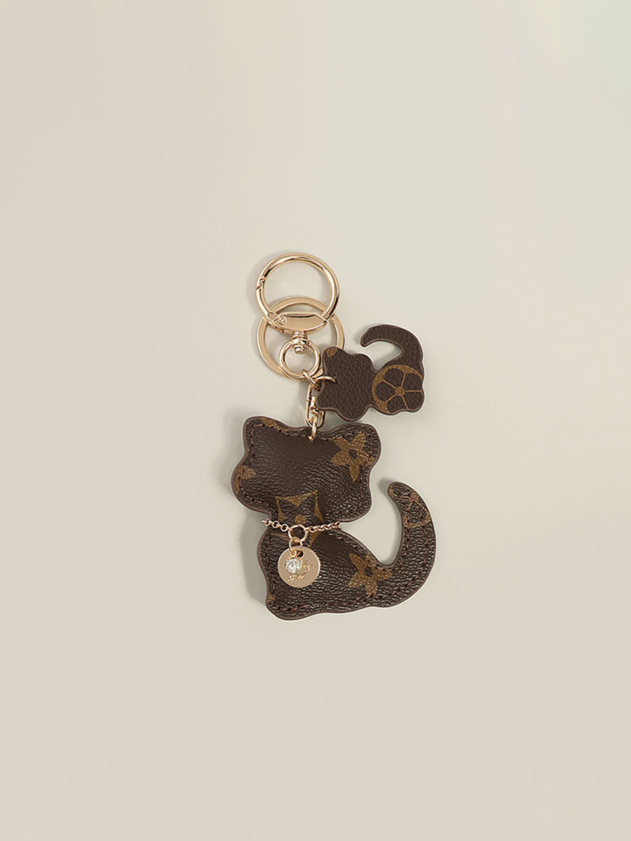 Plaid Cat Bag Charm