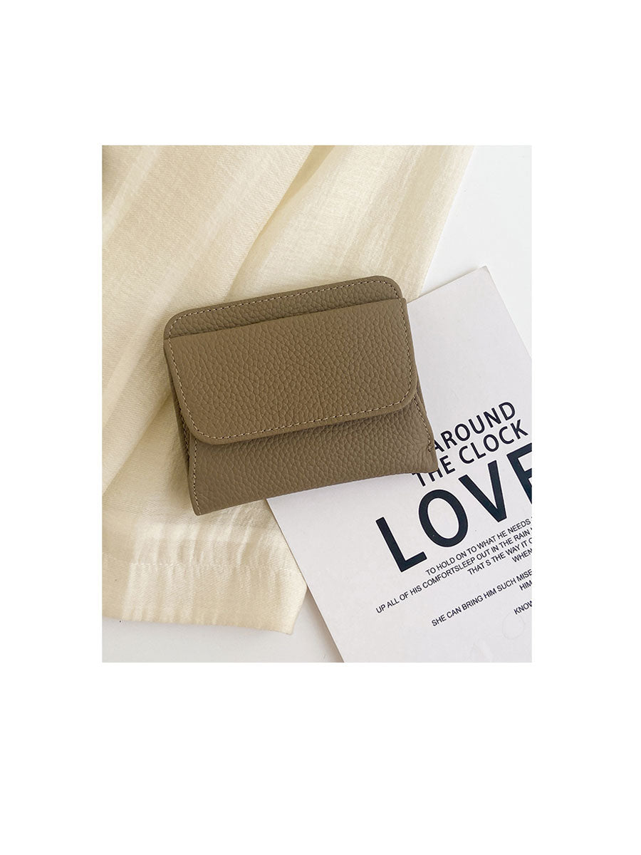 Genuine Leather Coin Purse Orange