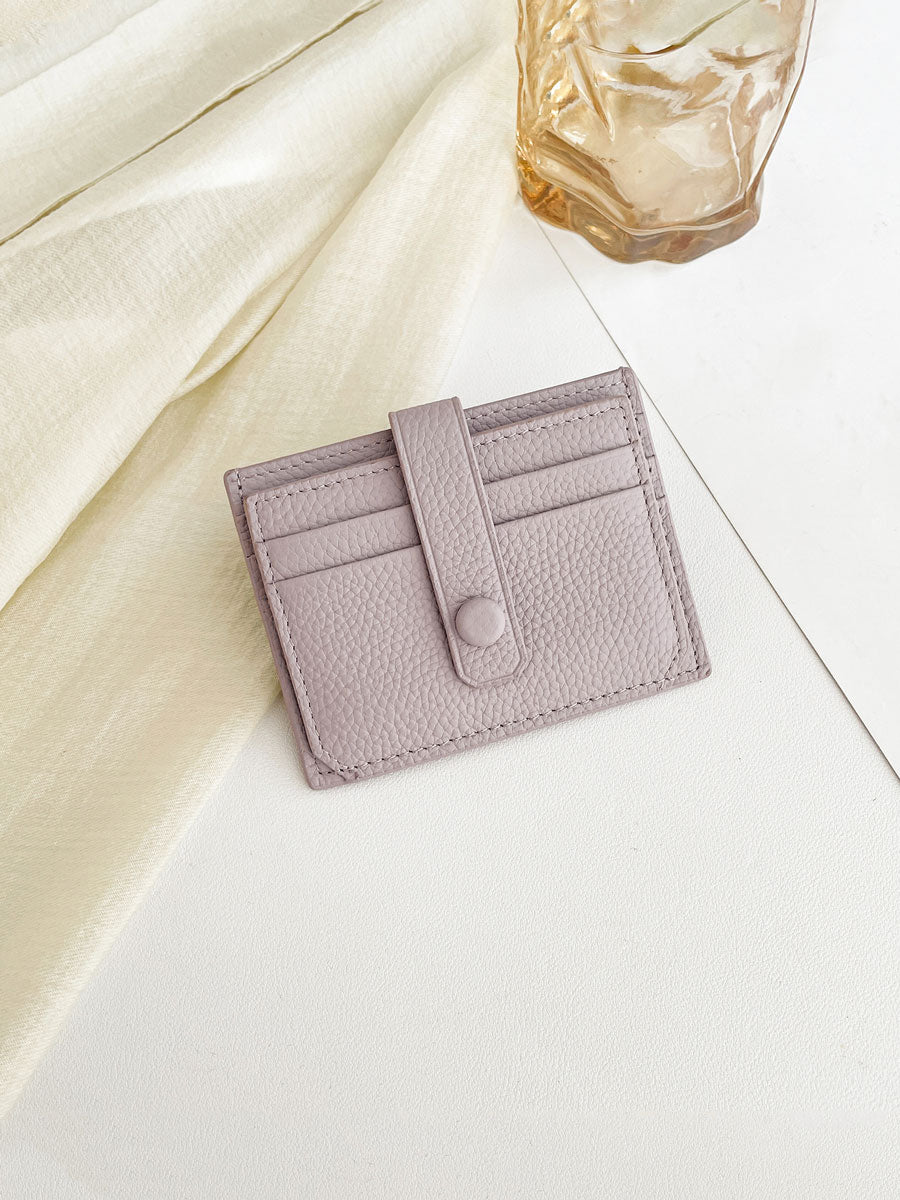 Slim Leather Card Holder Wallet  Orange