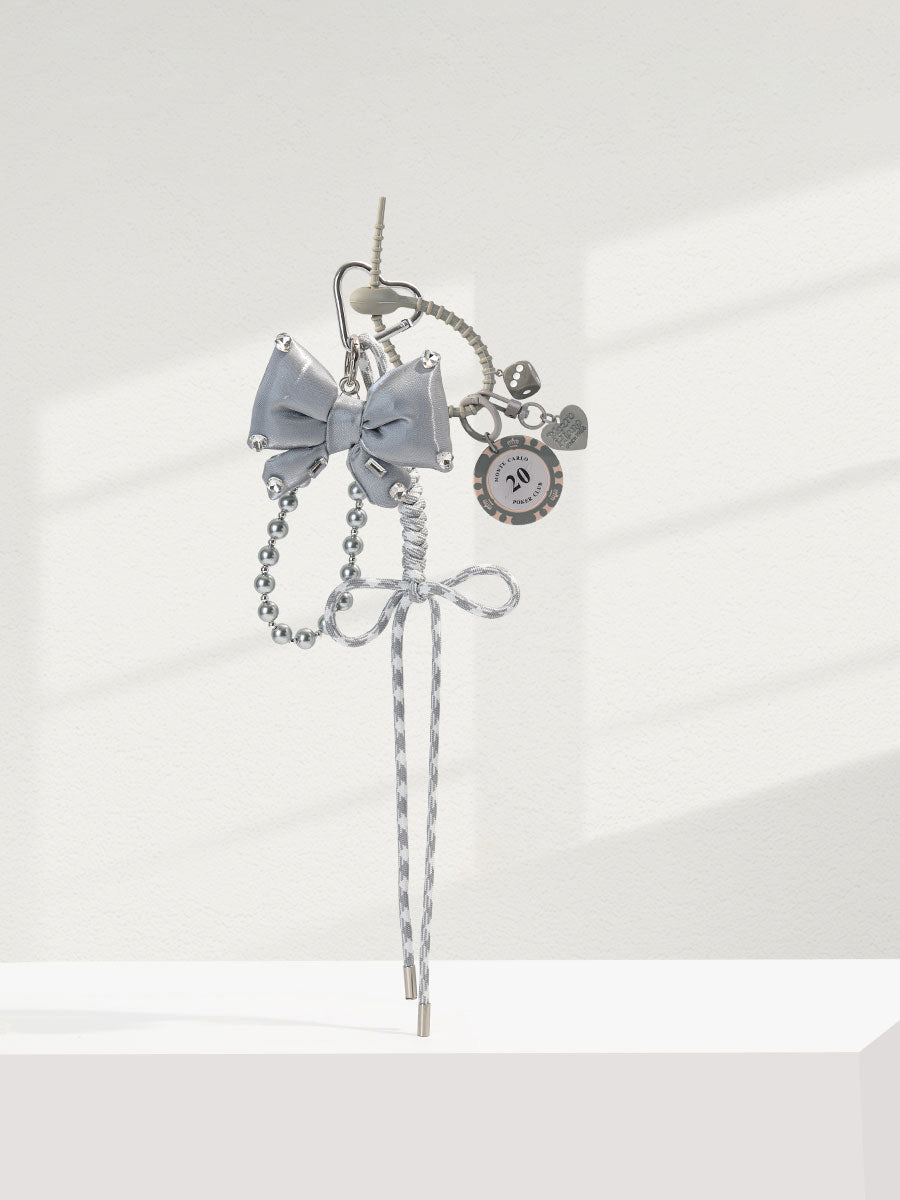 Pearl Bow Bag Charm
