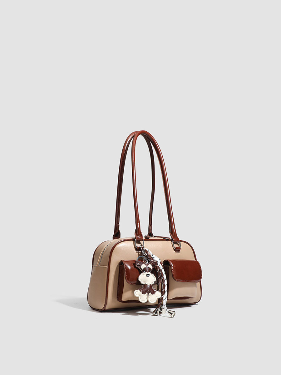 Small Leather Baguette Shoulder Bag