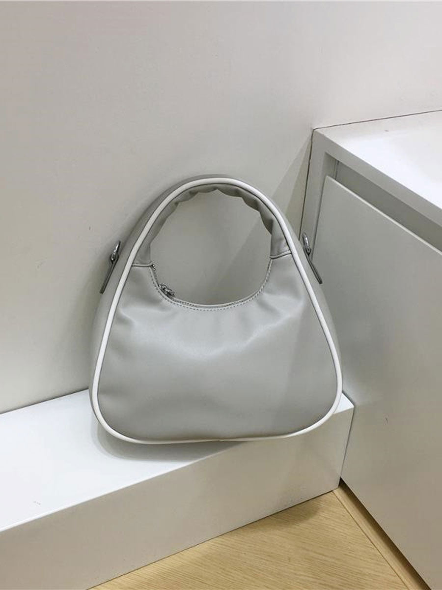 Trendy Half Moon Mini Crossbody Bag Black
