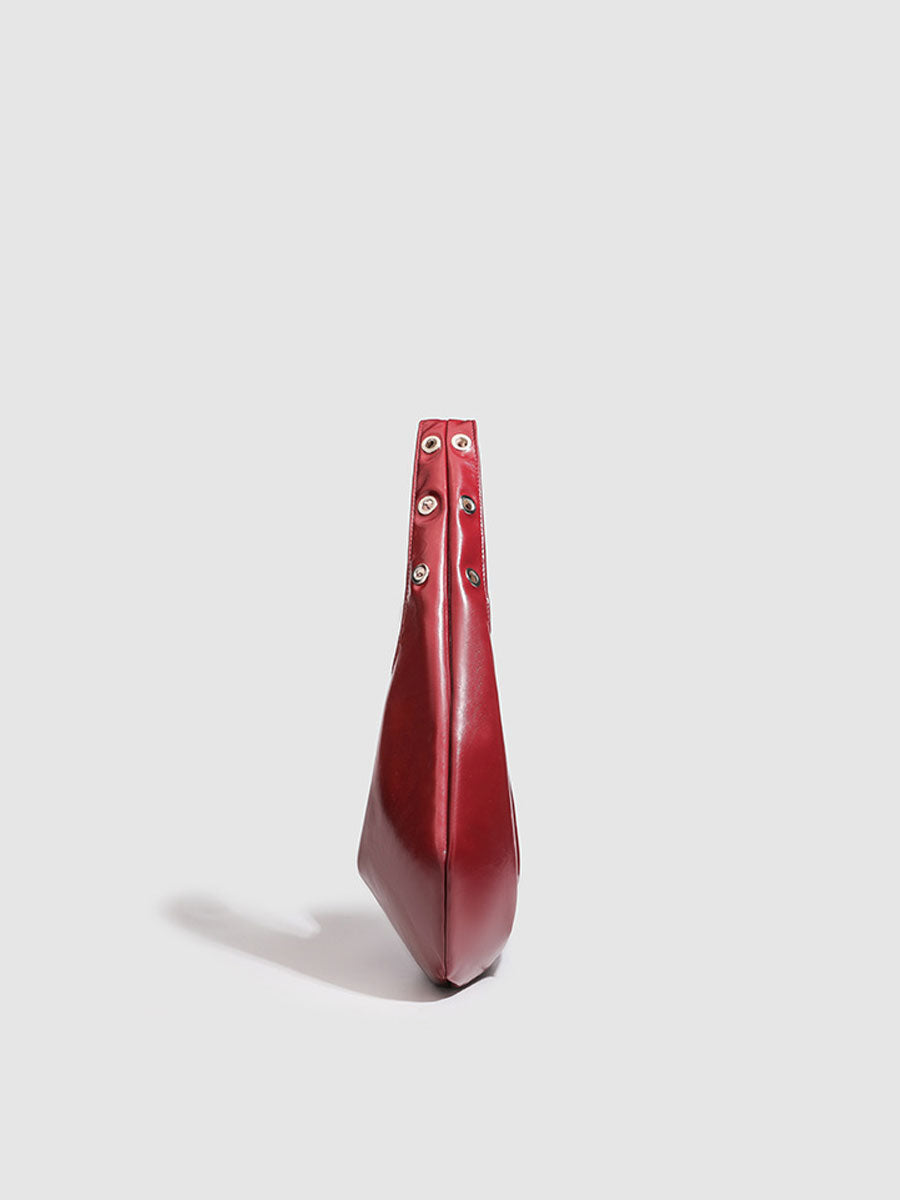 Red Patent Leather Shoulder Tote Bag Red