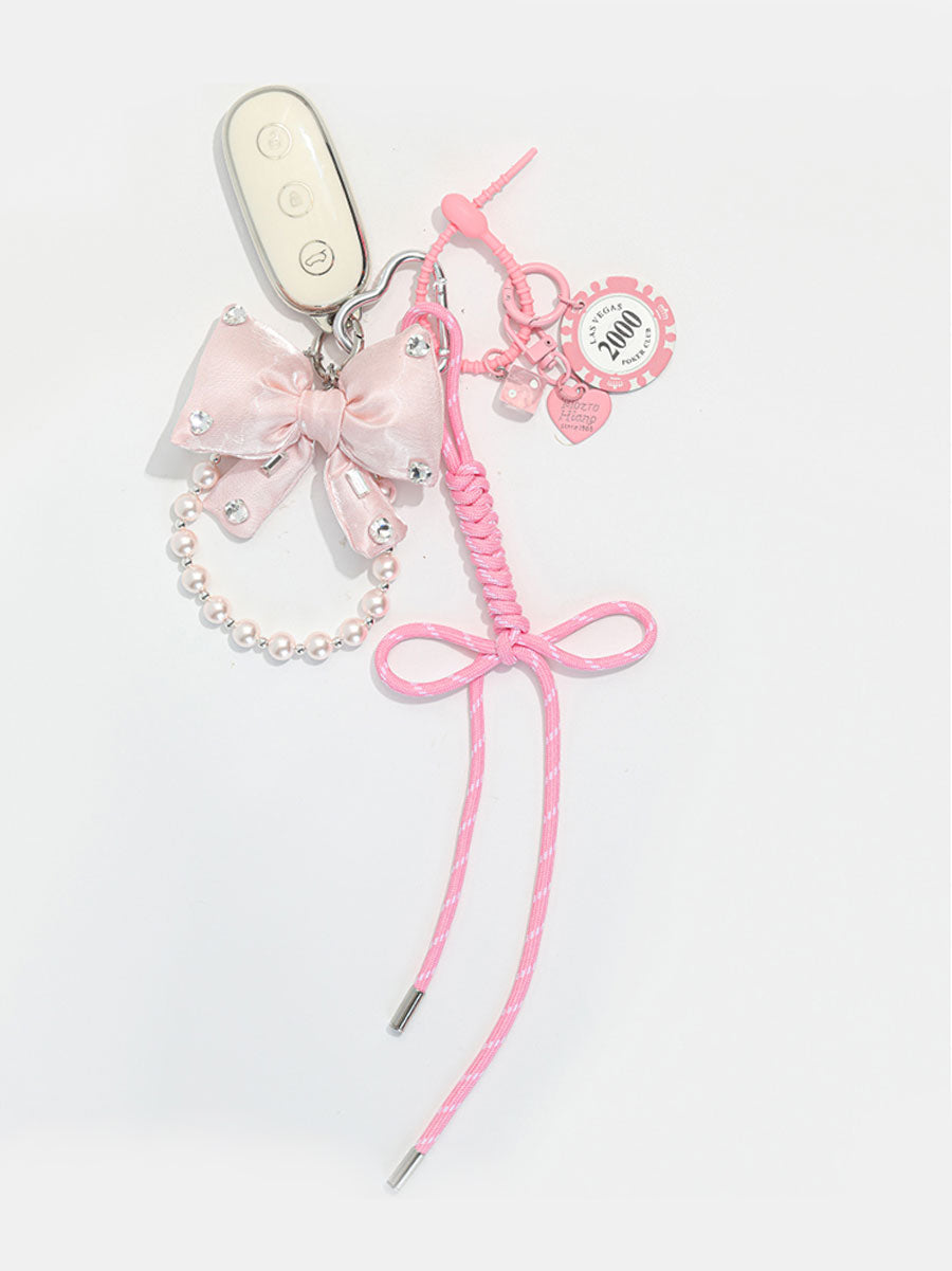 Pearl Bow Bag Charm