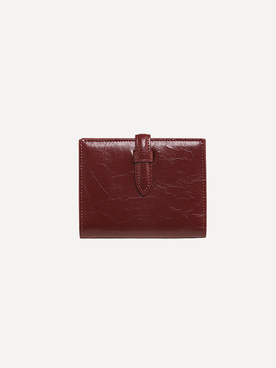 Oil Wax Leather Wallet Green