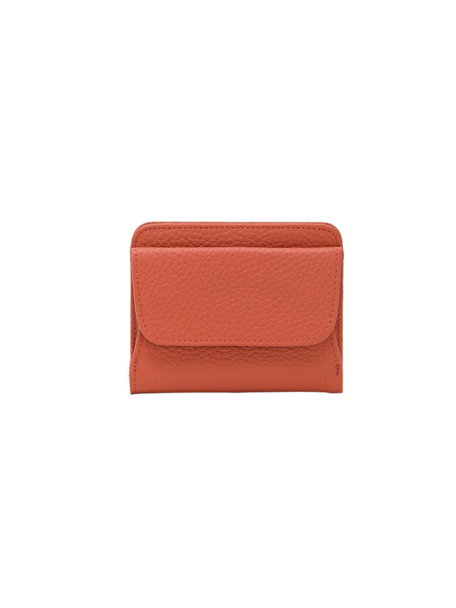Genuine Leather Coin Purse Orange