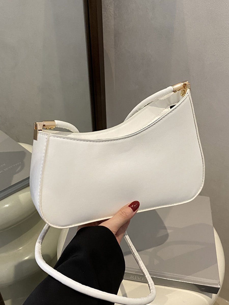 Elegant Half Moon Shoulder Bag Khaki