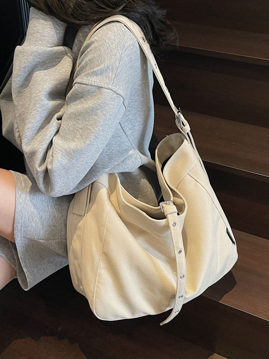 Vintage Canvas Tote Bag White