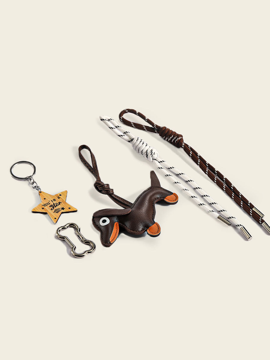 Cute Dog Bag Charm Keychain