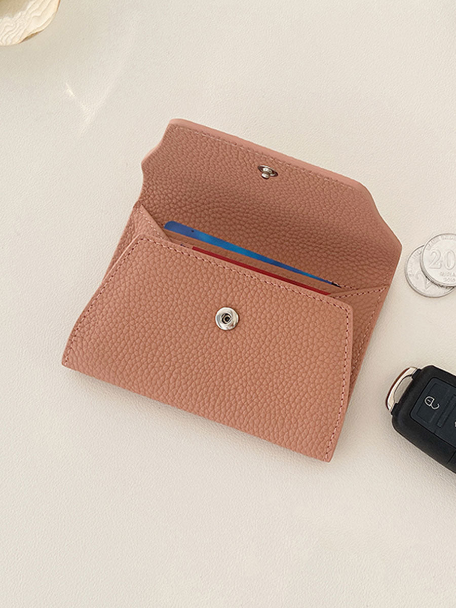 Soft Genuine Leather Short Wallet Black